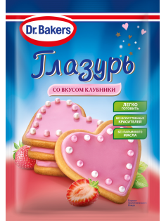 Глазурь Dr.Bakers со вкусом клубники, 90г