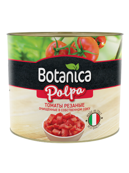 Томаты Botanica резаные очищенные в собственном соку, 2.5кг
