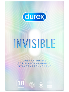 Презервативы Durex Invisible ультратонкие, 18шт