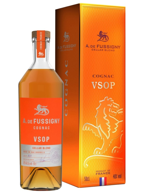 Коньяк A. De Fussigny Cellar Blend VSOP в подарочной упаковке, 0.5л