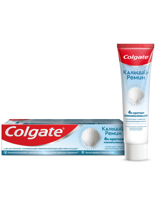 Зубная паста Colgate Кальций-Ремин с природным био-аргинином для восстановления и защиты эмали, 100мл
