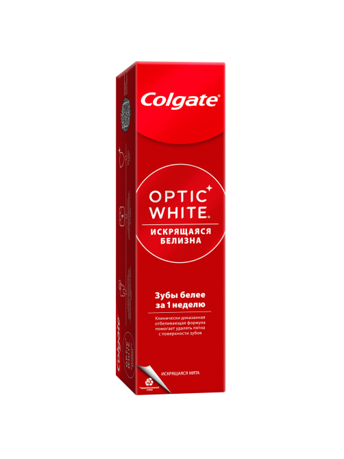 Зубная паста Colgate Optic White Искрящаяся мята отбеливающая, 75мл
