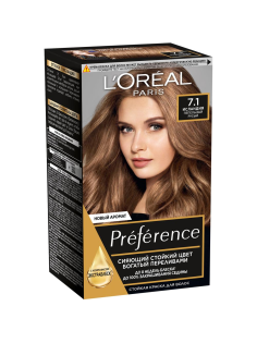 Краска для волос L'Oreal Preference 7.1 Исландия, 243мл