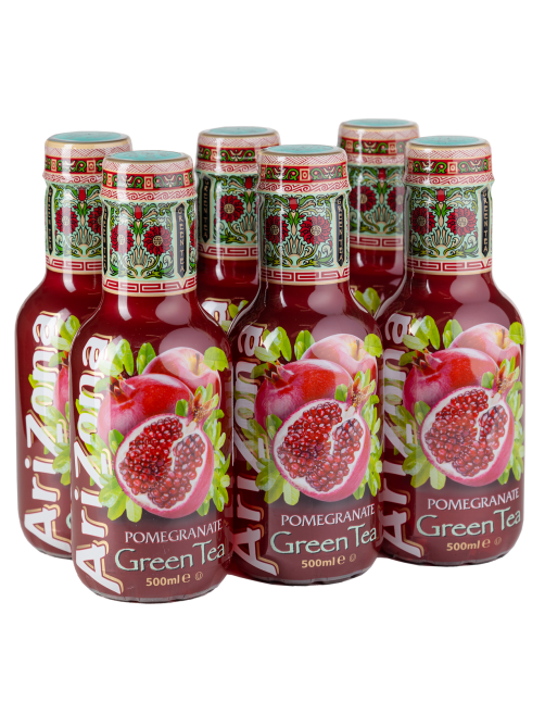 Холодный чай Arizona Гранат зеленый со вкусом граната, 500мл