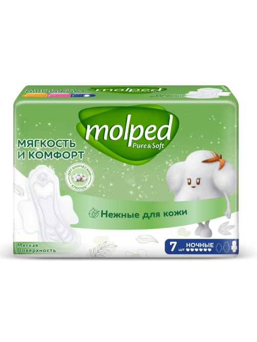 Прокладки Molped Мягкость и комфорт ночные, 7шт