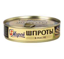 Шпроты 5 Морей Салака в масле, 160г