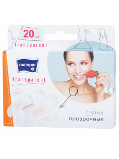 Пластыри Matopat Transparent набор, 20шт