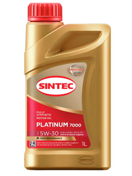Масло моторное Sintec Platinum Sae 5W-30 синтетическое, 1л
