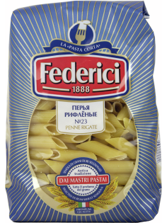 Макароны перья Federici Penne Rigate №23 рифленые высший сорт, 400г