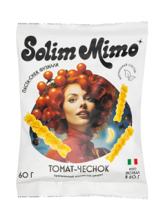 Паста-снек Solim Mimo Фузилли с томатом и чесноком, 60г