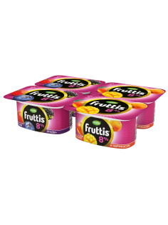 Йогуртный продукт Fruttis C лесными ягодами/c манго и абрикосом 8%, 115г