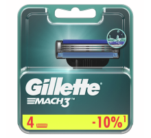 Кассета для бритвенного станка Gillette Mach3, 4шт