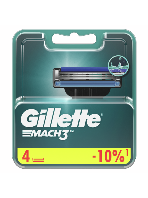 Кассета для бритвенного станка Gillette Mach3, 4шт