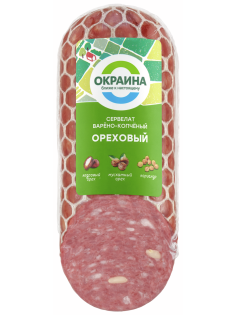 Сервелат Окраина Ореховый варено-копченый, 355г