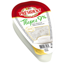 Творог рассыпчатый President 9%, 220г