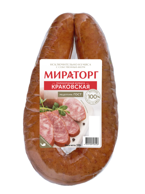 Колбаса Мираторг Краковская полукопченая, 330г