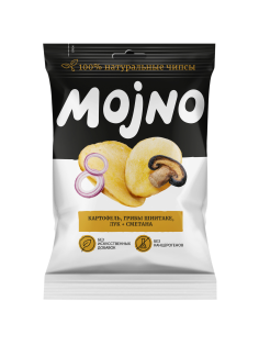 Чипсы Mojno Грибы шиитаке, лук и сметана, 75г