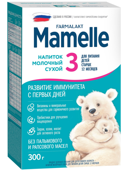 Смесь молочная детская Mamelle 3 с 12 месяцев, 300г