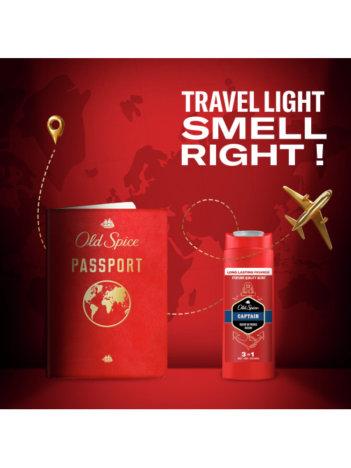 Гель для душа и шампунь Old Spice Captain 3в1, 90мл