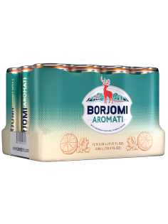 Вода Borjomi Flavored с ароматом цитрусов и имбиря газированная, 330мл x 12 шт