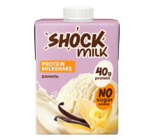 Коктейль молочный Shock Milk Protein обезжиренный ваниль, 480мл