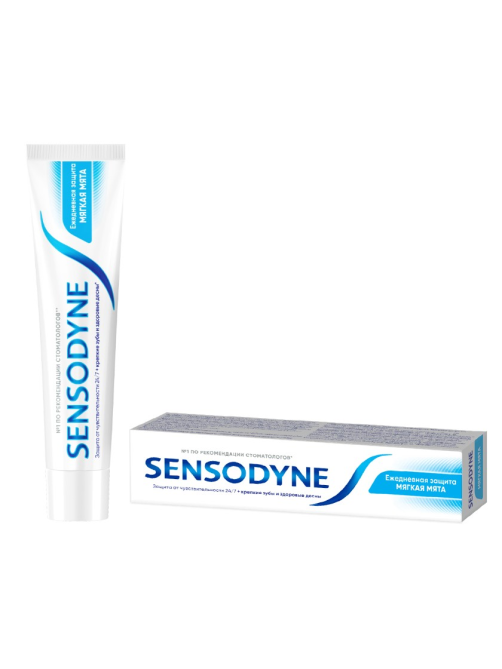 Зубная паста Sensodyne Ежедневная защита мягкая мята, 75мл