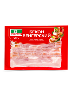 Бекон Велком Венгерский копчено-вареный нарезка, 500г