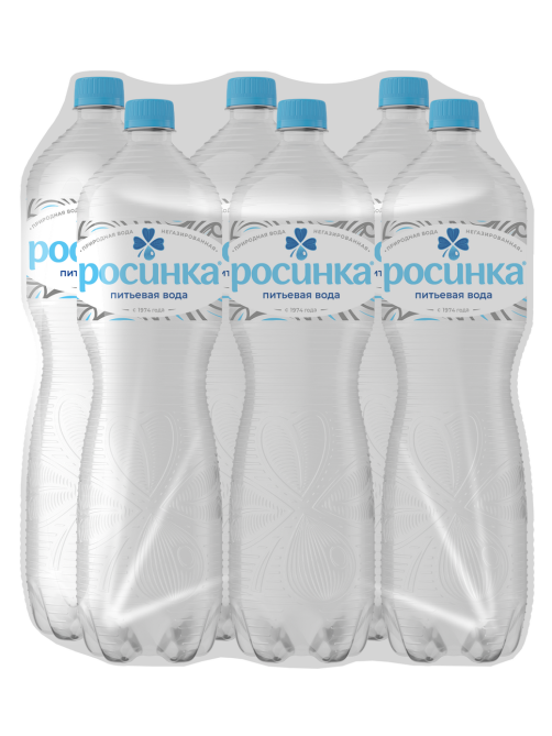 Вода Росинка Липецкая питьевая негазированная, 1.5л x 6 шт