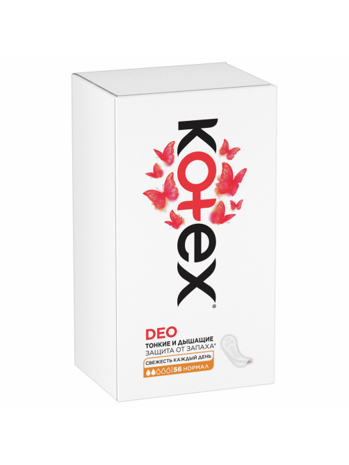 Прокладки ежедневные Kotex Normal Deo, 56шт
