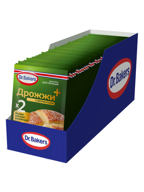Дрожжи сухие Dr.Bakers с ферментами, 8г