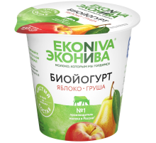 Биойогурт Эконива с яблоком и грушей 2.8%, 125г