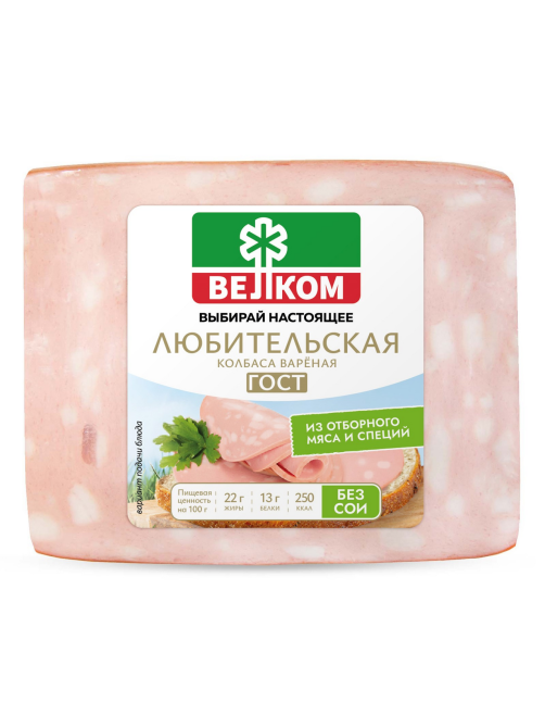 Колбаса Велком Любительская вареная, 400г