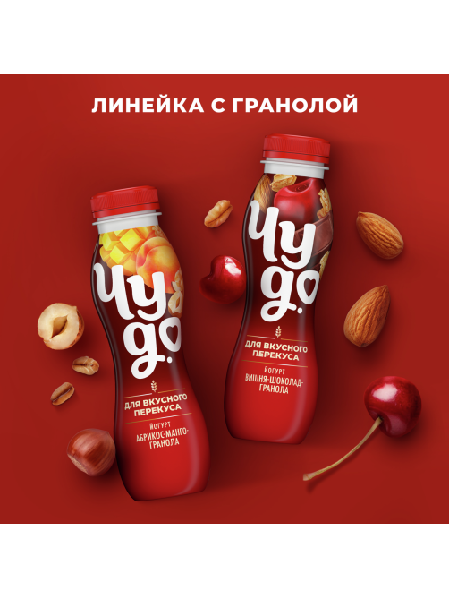 Йогурт питьевой Чудо Персик-абрикос 1.9%, 680г