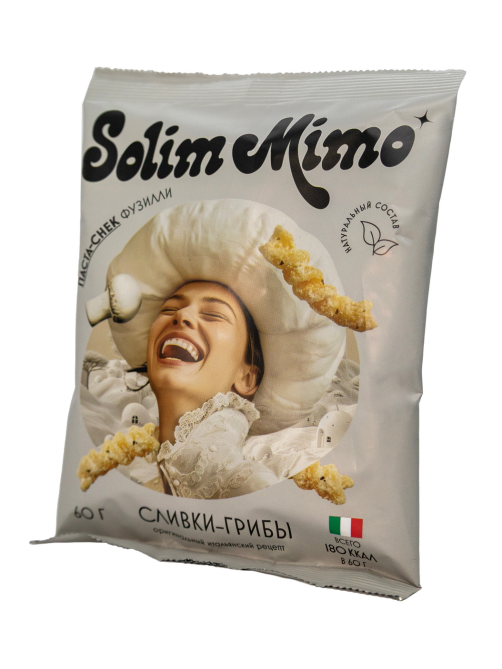 Паста-снек Solim Mimo Фузилли со сливками и грибами, 60г