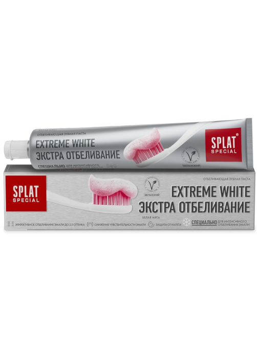 Зубная паста Splat Extreme White для эффективного отбеливания эмали, 75мл