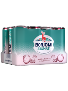 Вода Borjomi Flavored с ароматом вишни и граната газированная, 330мл x 12 шт