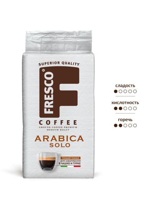 Кофе Fresco Arabica solo молотый для чашек и турок, 250г