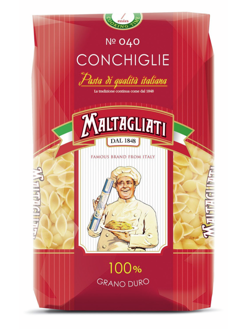 Макароны ракушки Maltagliati Conchiglie №040 мелкая, 450г