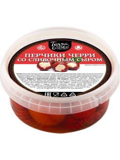 Перчики Terra del Gusto черри со сливочным сыром, 250г