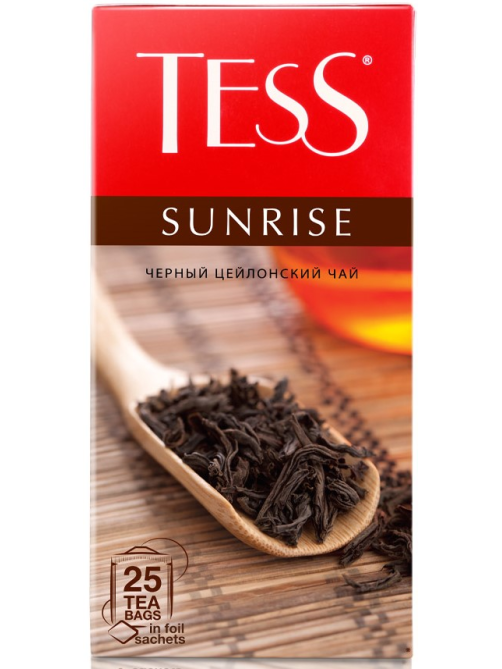 Чай черный Tess Sunrise в пакетиках (1.8г x 25шт), 45г