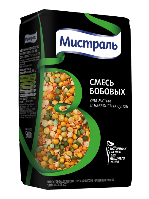 Смесь бобовых Мистраль для густых супов, 500г