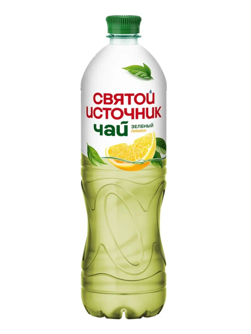 Холодный чай Святой Источник зеленый со вкусом лимона, 1л