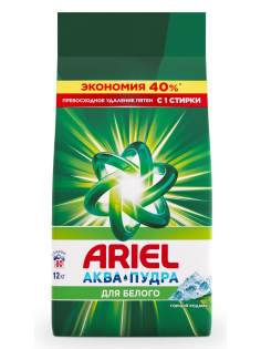 Стиральный порошок Ariel Аква-пудра Горный родник, 12кг