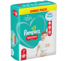 Подгузники-трусики Pampers Pants jumbo 7 размер 17+кг, 34шт