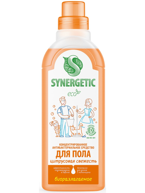 Жидкость моющая Synergetic цитрусовая свежесть концентрат, 750мл