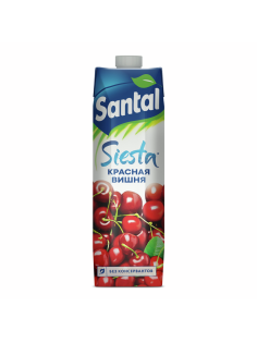 Напиток сокосодержащий Santal Siesta вишневый, 1л