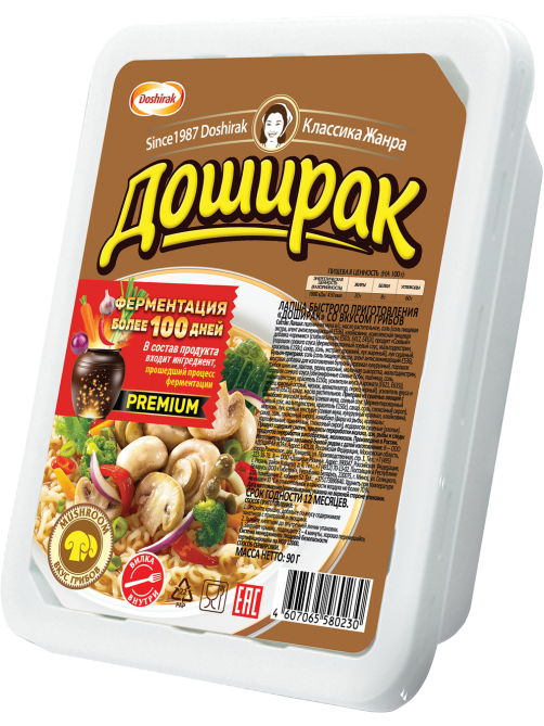Лапша Доширак быстрого приготовления грибы, 90г