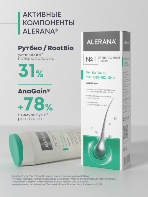 Шампунь Alerana Ph-баланс увлажняющий, 250мл
