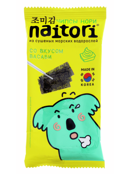 Чипсы нори Naitori со вкусом васаби, 3г