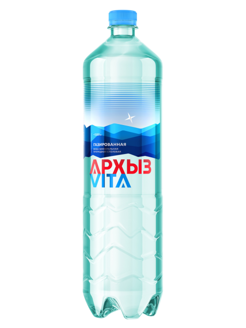 Вода Архыз Vita горная природная газированная, 1.5л x 6 шт